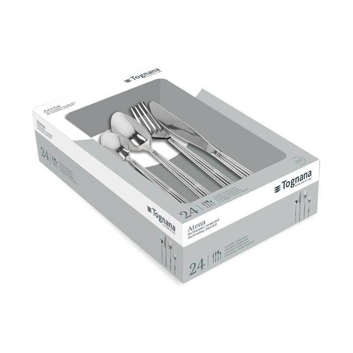 Set de cubiertos Antony Atena de acero 2,5 mm, 24 piezas para venta al por mayor de Tognana