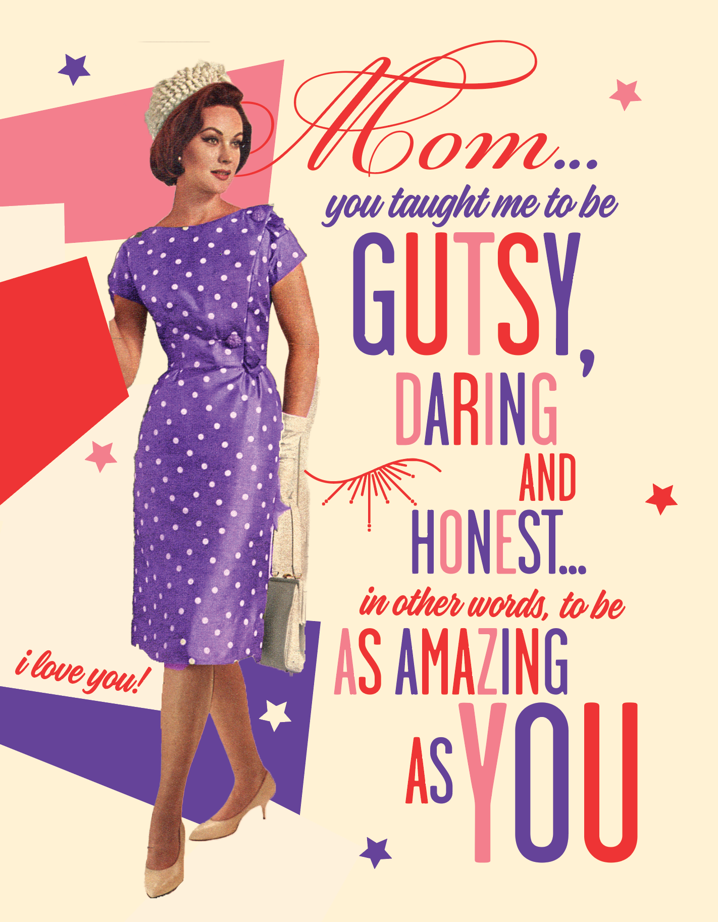 offensivedelightful - Vente Carte pour la fête des Mères - Carte de fête des mères GUTSY MOM3