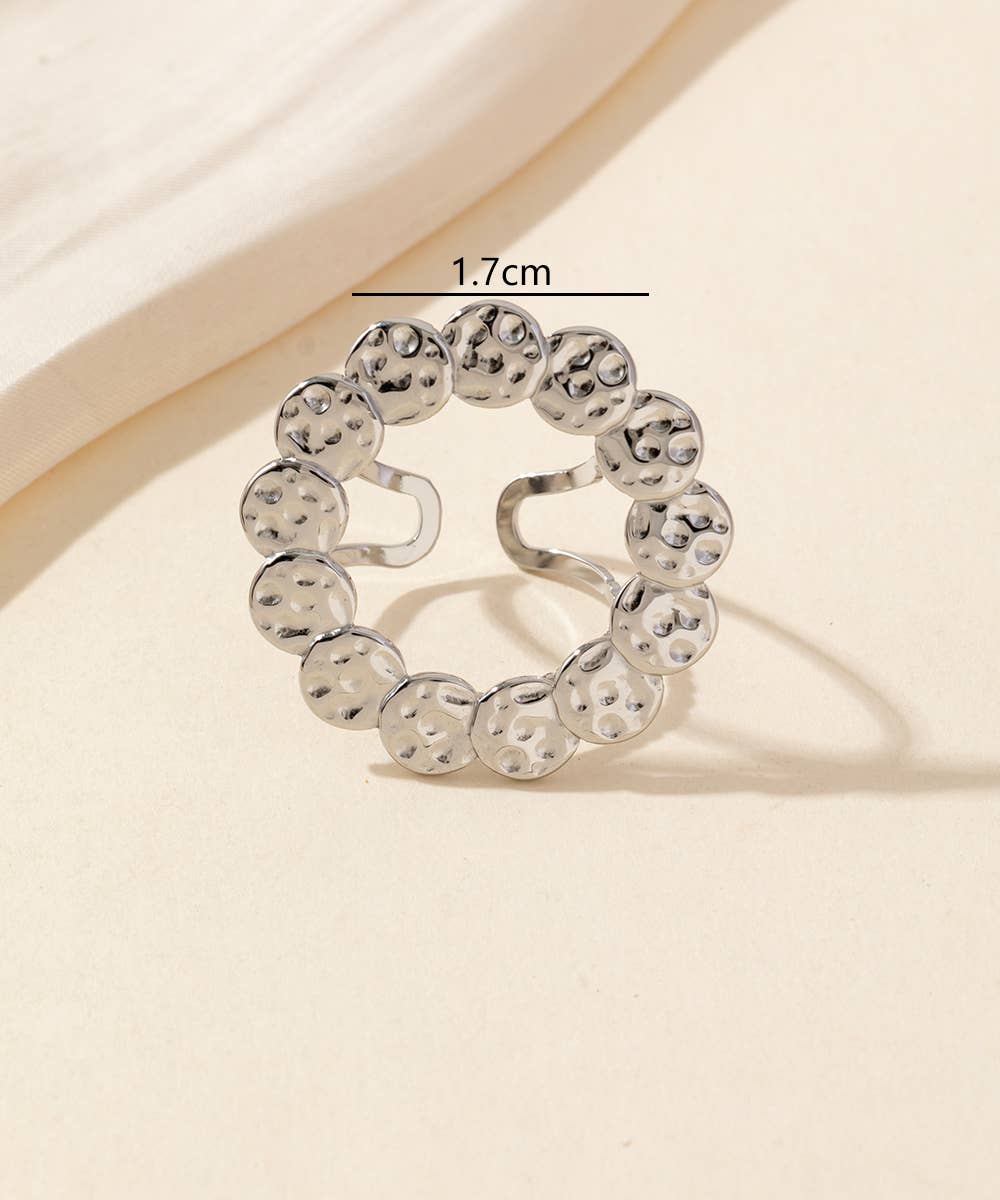 Blossom bijoux – Großhandel Band/Stapelring – Verstellbarer Ring aus Edelstahl 25BGA2150