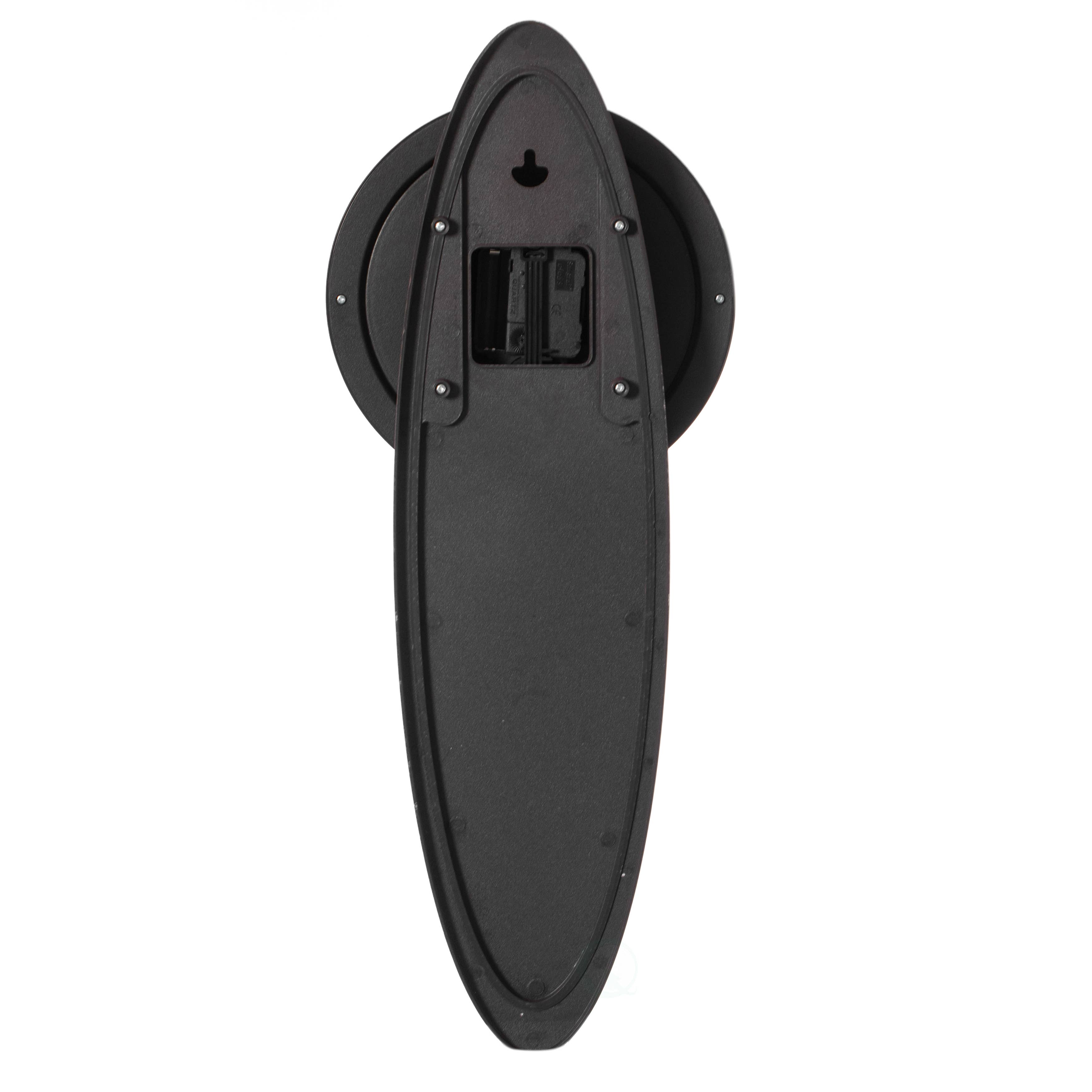 Quickway Imports - Wholesale Wall Clock - Modern Grandfather Brown Oval Pendulum Wood-Looking Plastic4