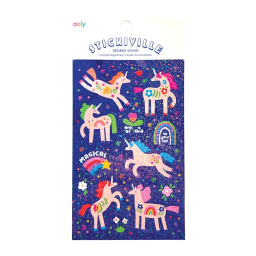 OOLY - Wholesale Sticker - Kids & Baby - Stickiville Standard - Magical Unicorns (Holographic Glitte