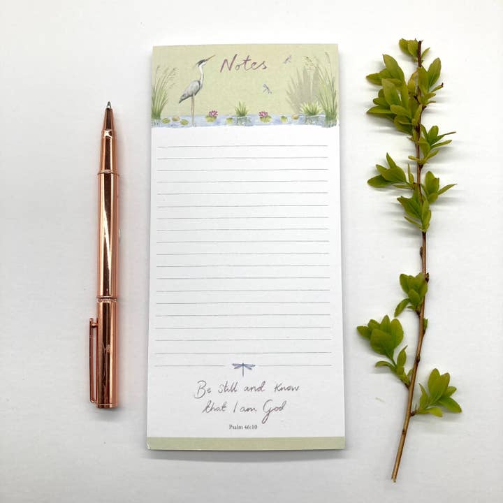 Heron List Notepad for wholesale by Forget-me-not Christian Cards