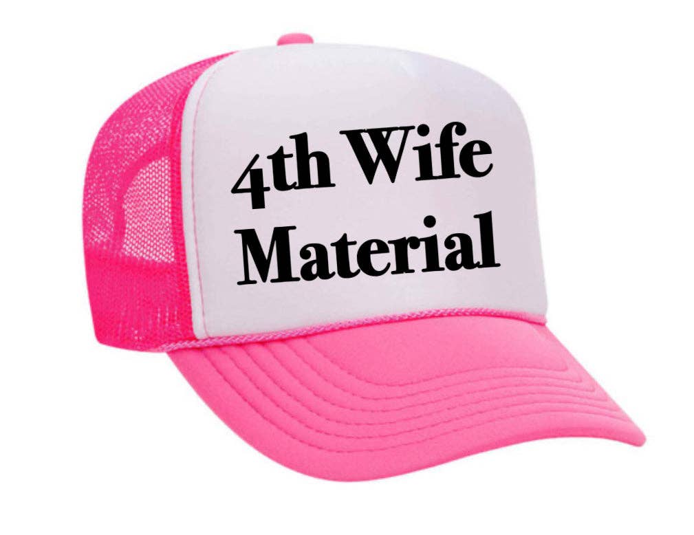 Inappropriate Trucker Hats - Venta al por mayor Gorra trucker - Mujer - Gorra de camionero 4th Wife Material20