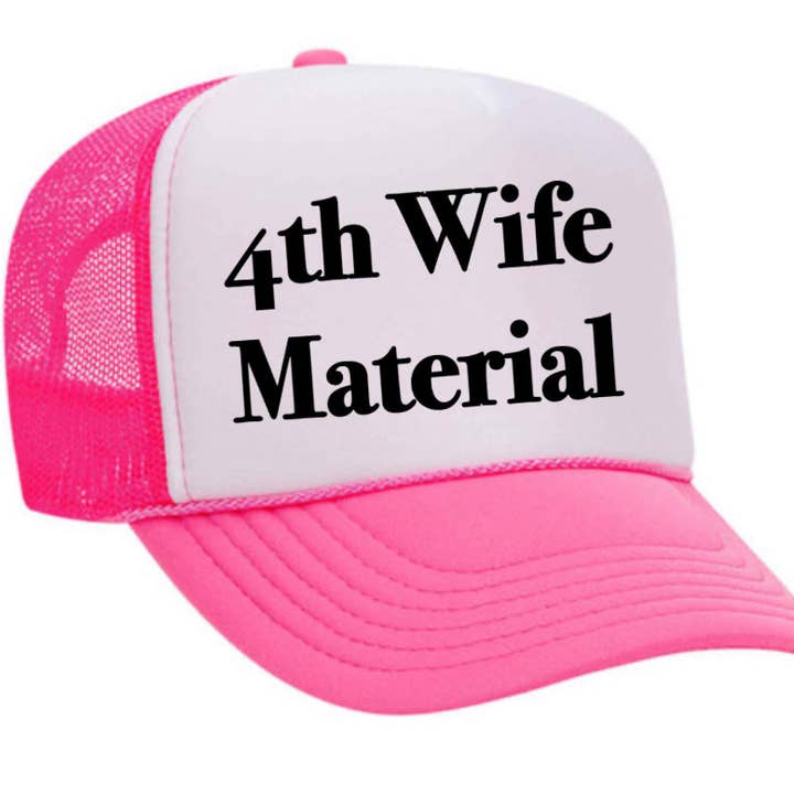 Inappropriate Trucker Hats - Venta al por mayor Gorra trucker - Mujer - Gorra de camionero 4th Wife Material20