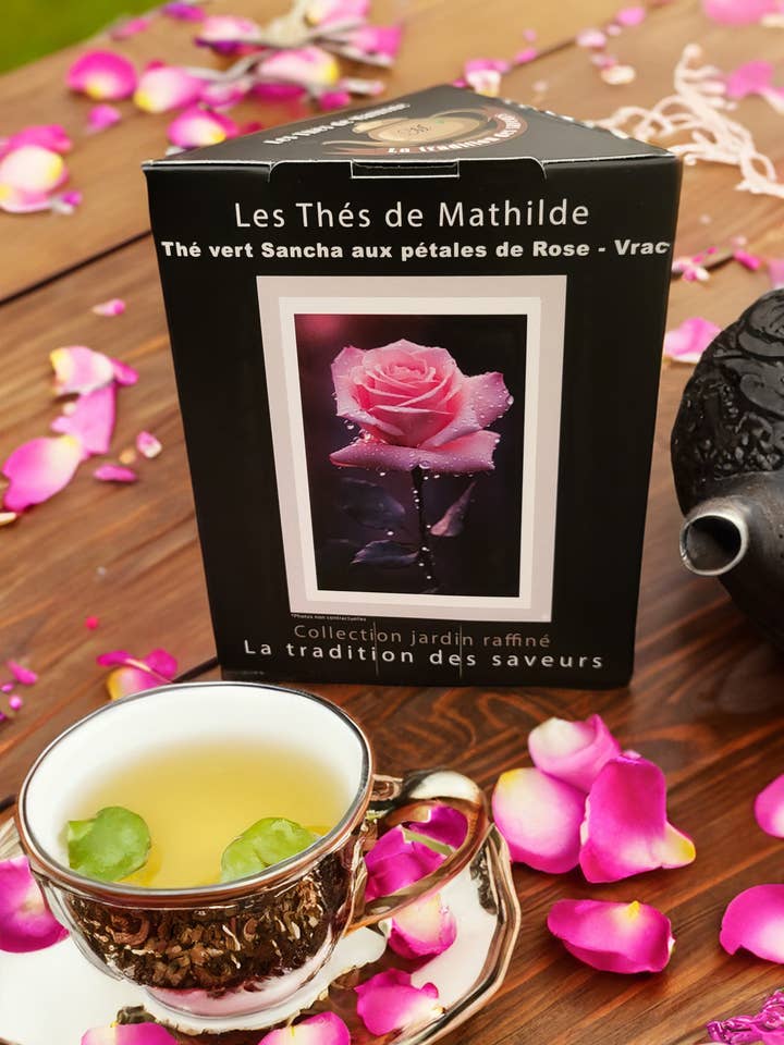 ROSA MATTUTINA - Tè verde alla rosa per la vendita all'ingrosso da parte di Les Thés de Mathilde
