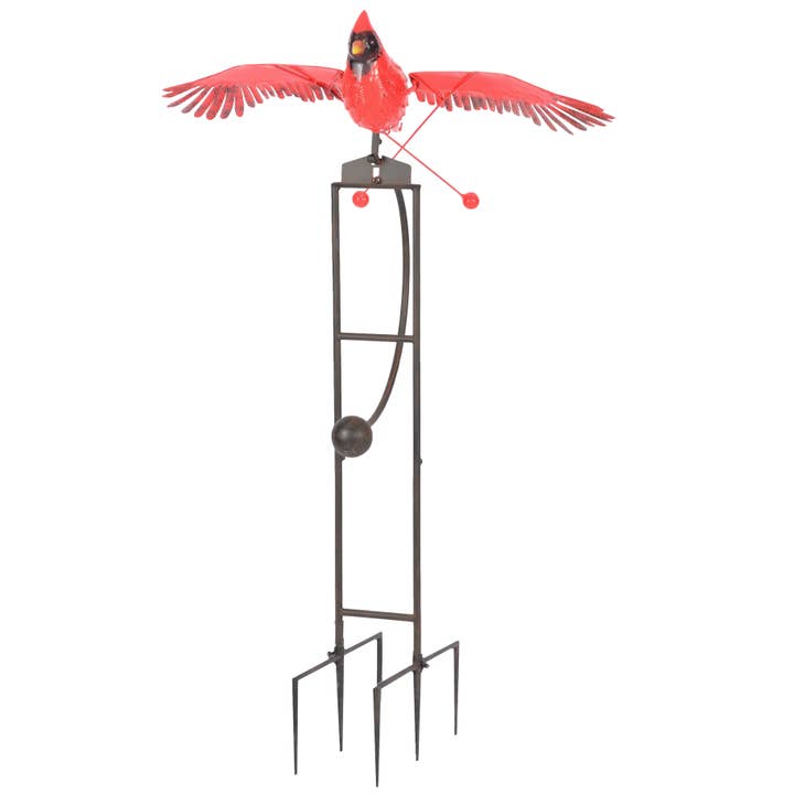 Piquet de jardin Flying Cardinal à bascule unique en métal de taille moyenne pour la vente par Continental Art Center