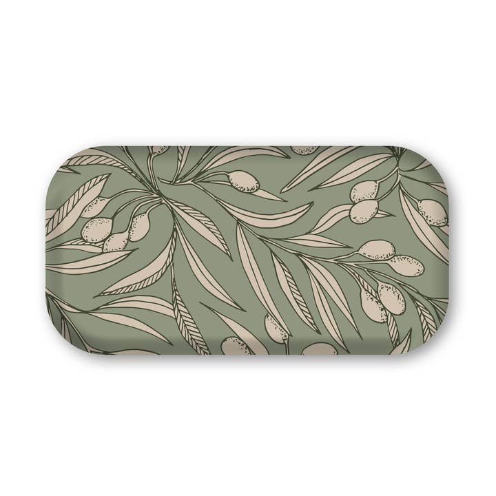 Le cerisier blanc - Wholesale Serving Tray - Rectangular tray "Olivier" - 32x15 cm0