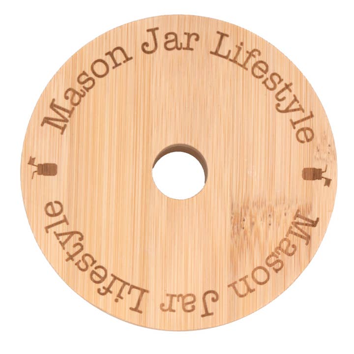 Mason Jar Lifestyle - Wholesale Drink Lids - Bamboo Straw Hole Tumbler Lid for Mason Jars11
