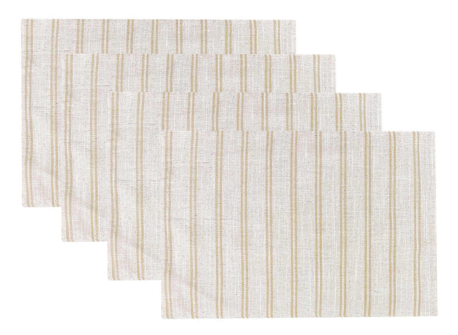 Fennco Styles - Vente Sets de table - Napperon moderne à rayures en lin et polyéthylène18