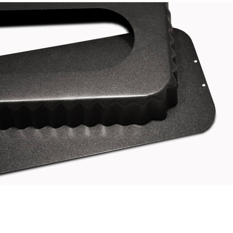 Black Rectangular Tart Pan with Removable Base Coated Steel for wholesale on Faire2
