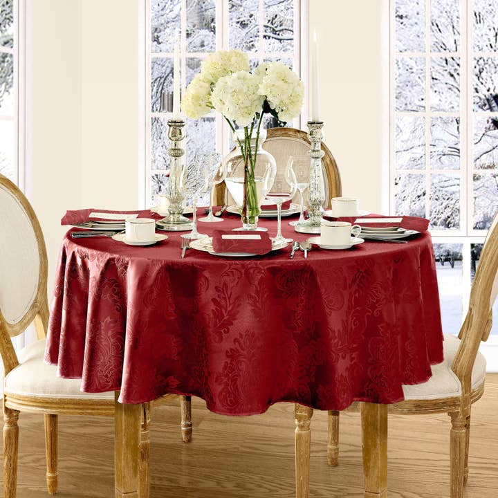 Threadmade Home - Wholesale Tablecloth - Barcelona Jacquard Damask Tablecloth6