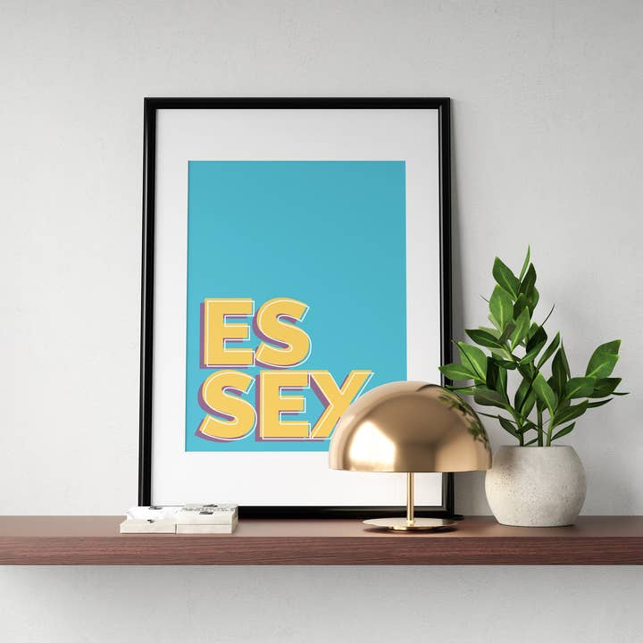 The Smudge Box – wholesale Art print – ESSEX UK County Typography Print, Place Name Picture