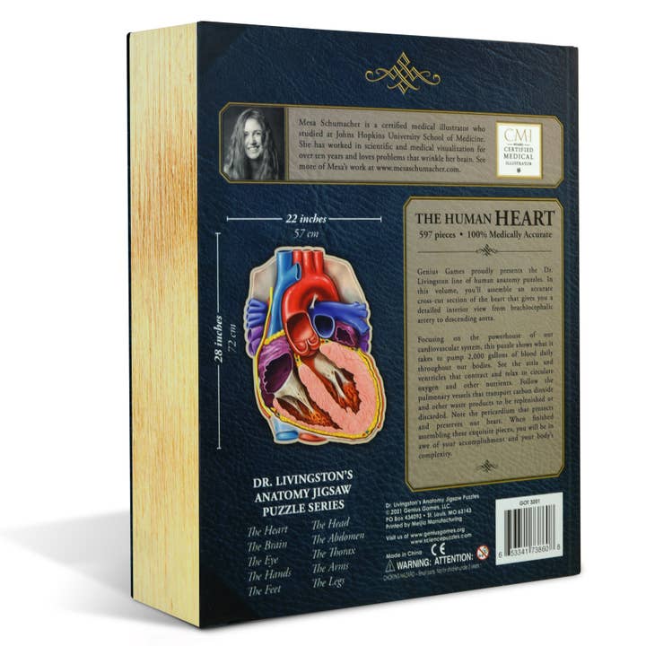 Dr. Livingston's Anatomy Jigsaw Puzzle: The Human Heart for wholesale by Genius Games