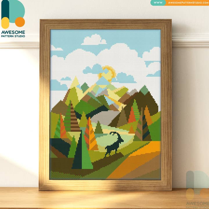 DS473-120x162 Alps, Diamond Painting Kit for wholesale by Awesome Pattern Studio