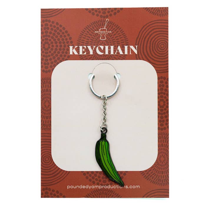 Pounded Yam Productions - Wholesale Keychain - Unisex - Keychain: Okra2