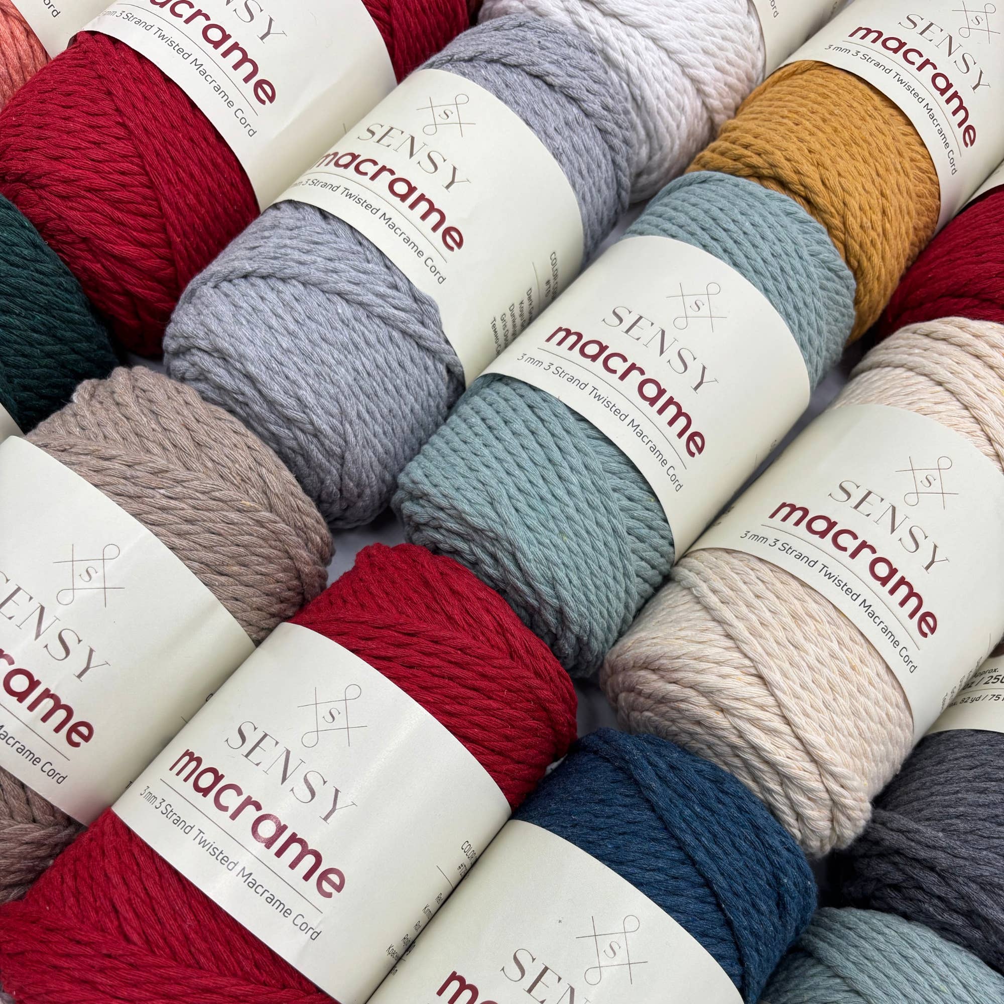 Sensy - Wholesale Yarn - Sensy Premium 3mm - 100% Cotton 3 Strand Twisted Macrame2