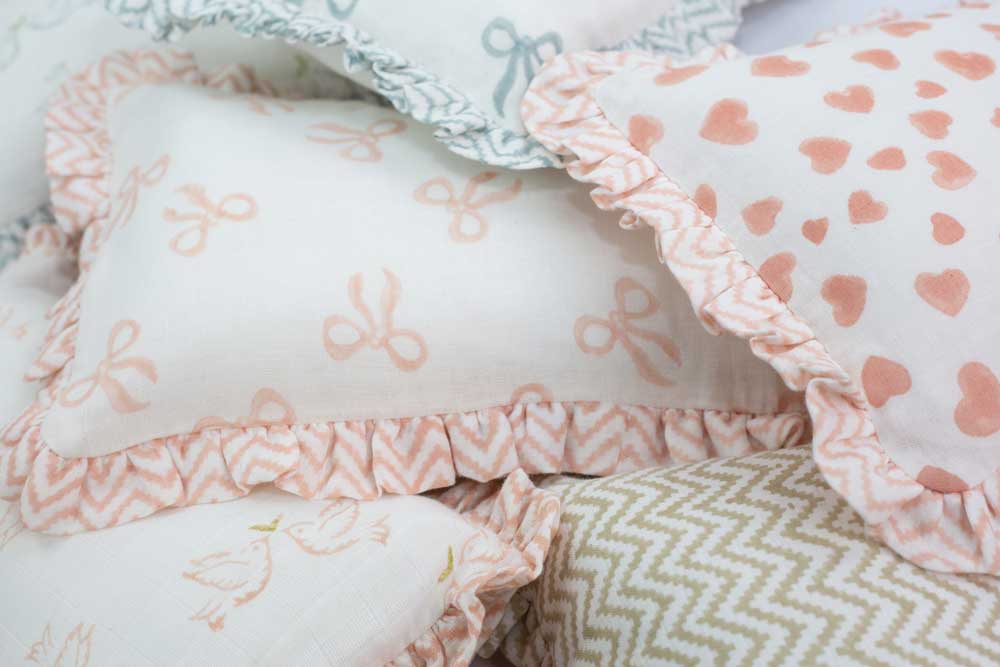 Willa and the Bear - Wholesale Pillow/Cushion - Kids & Baby - Muslin Ruffle Mini Pillow24