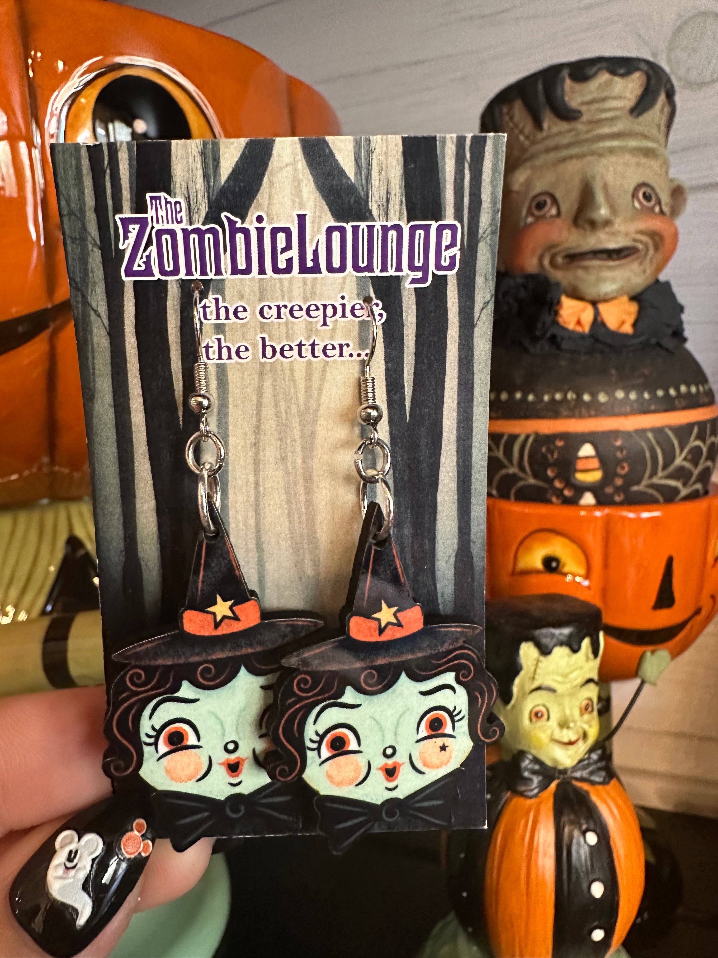 Zombie Lounge Bootique - Wholesale Stud/Post Earrings - Johanna Parker Witch Earrings4