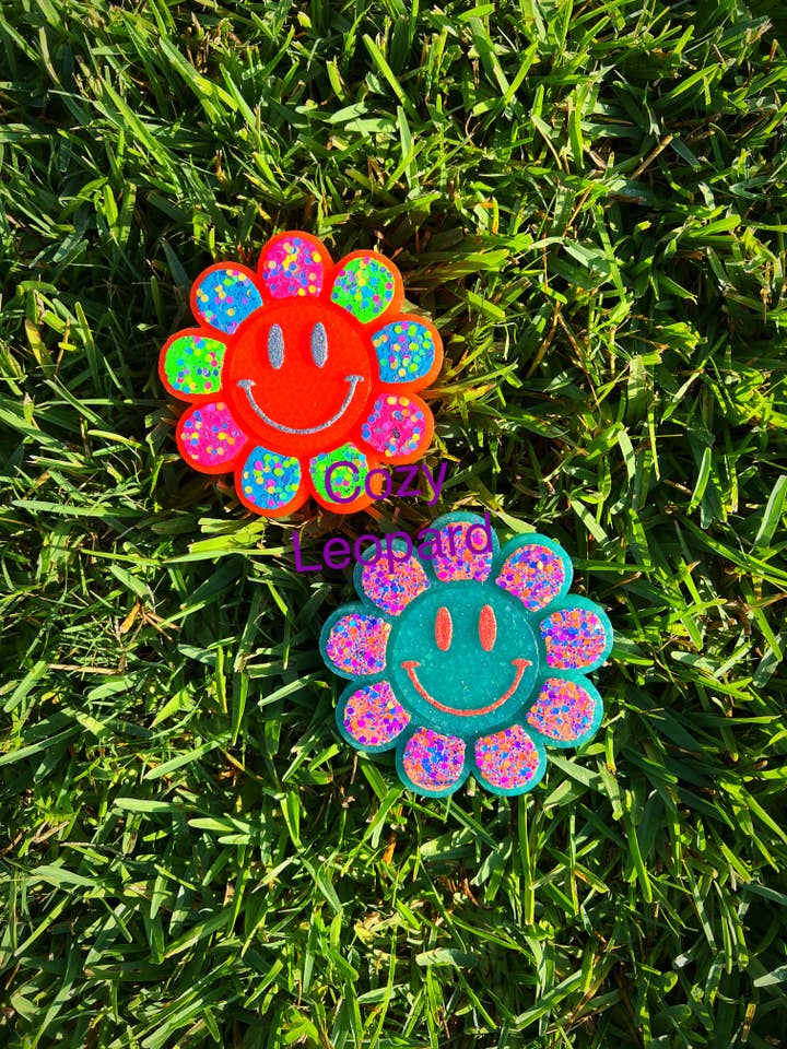 Happy Flower Car Freshie for wholesale by Cozy Leopard Boutique
