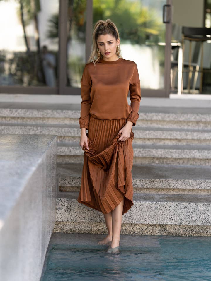 Glanzend sweatshirt voor wholesale door Level Collection