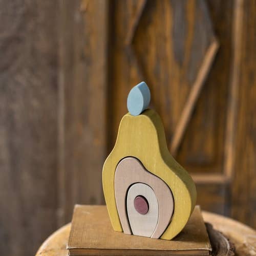 Briki Vroom Vroom - Wholesale Wood toy – Child - Wooden toy - Stackable pear/wooden toy and decor3