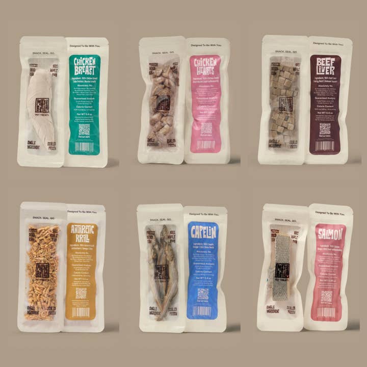 The Discovery Pack - 6-Flavor Travel Treat Set for wholesale by Max & Bella