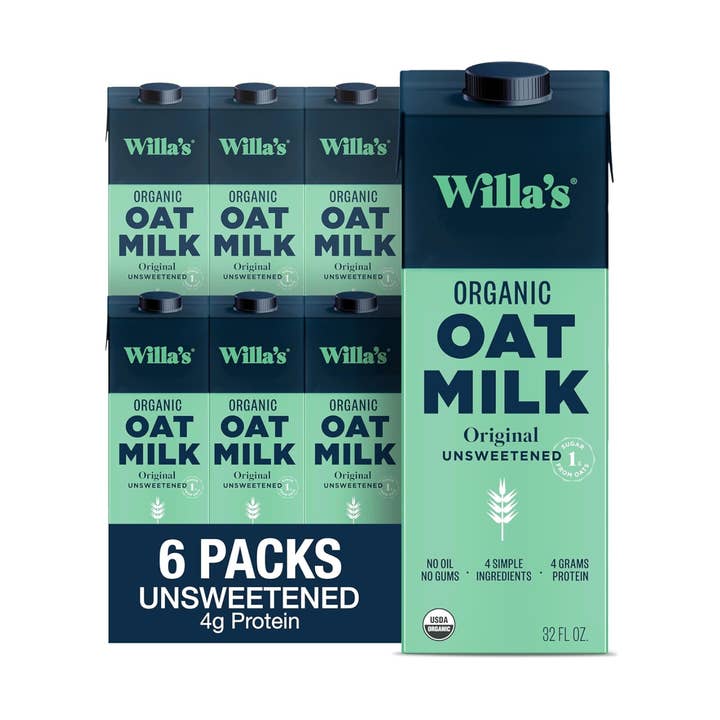 Willa's Organic Unsweetened Original Oat Milk for wholesale by Willa's Organic Oat Milk