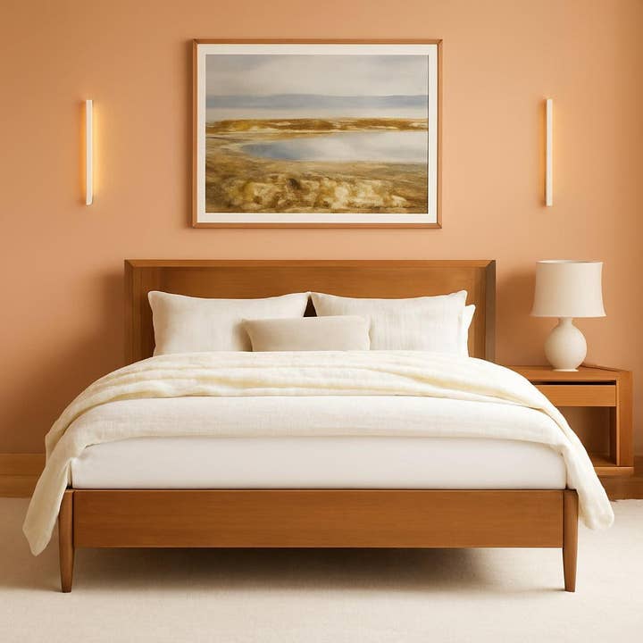 ShipItFurniture - Wholesale Bed - King Size Acacia Wood Platform Bed Frame With Headboard