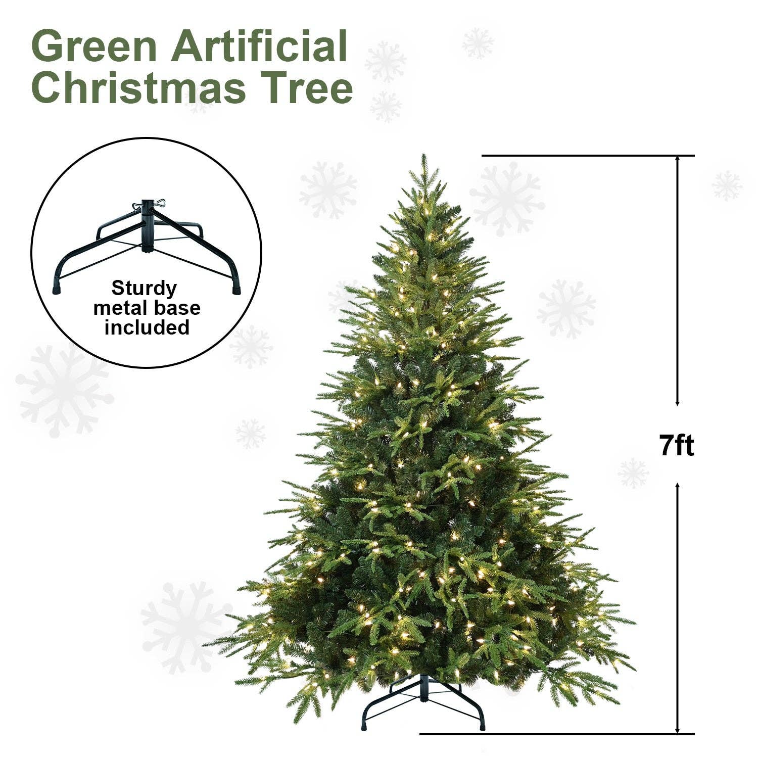 39F Inc. - Wholesale Artificial Christmas Tree - 6.5FT Prelit Christmas Tree with 450 Lights and 2225 Tips9