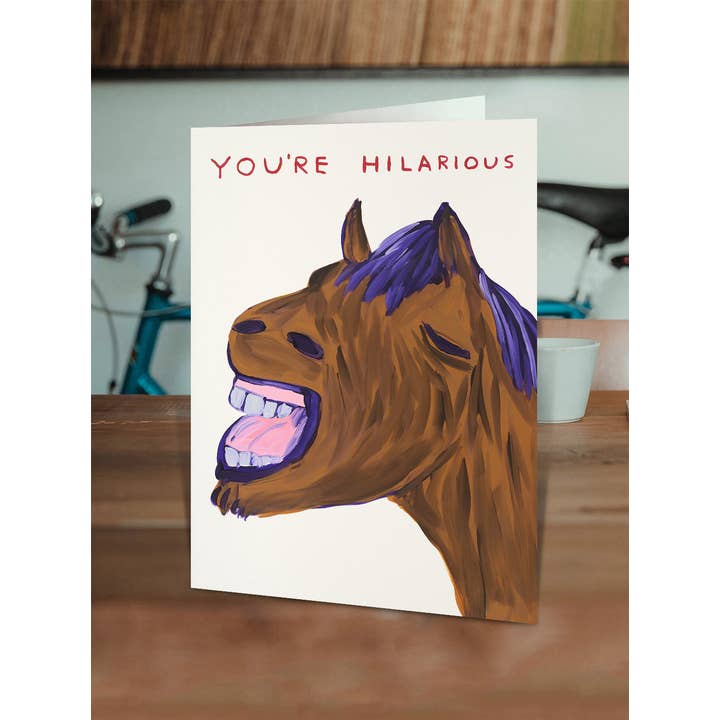 David Shrigley x Brainbox Candy - Wholesale Everyday Greeting Card - Funny Greetings Card By David Shrigley - You're Hilarious
