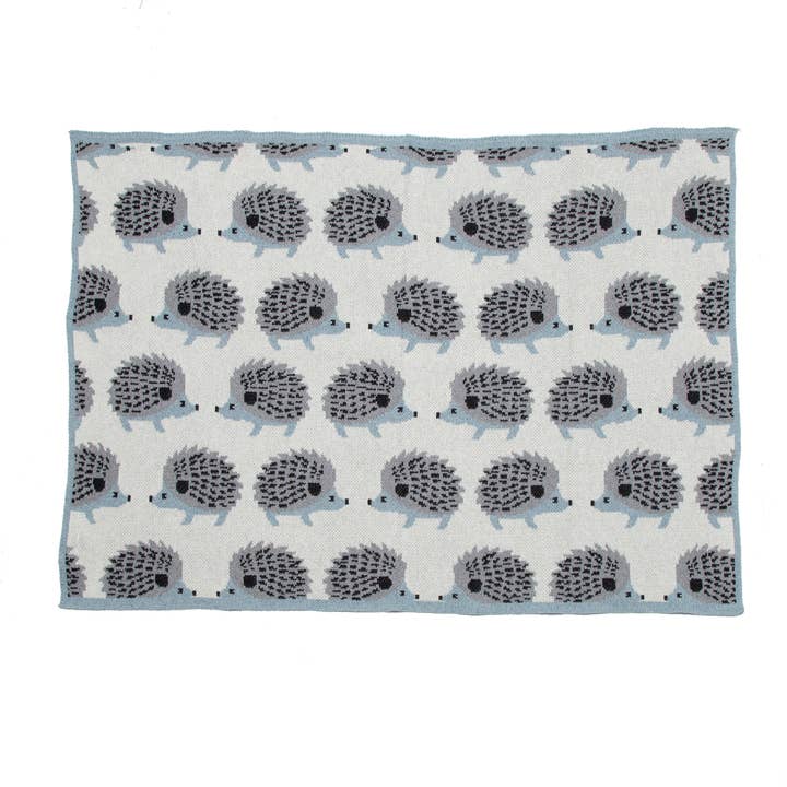 In2Green - Wholesale Bedding blanket – Kids & Baby - Baby Cotton Knit Blanket - Hedgehog1