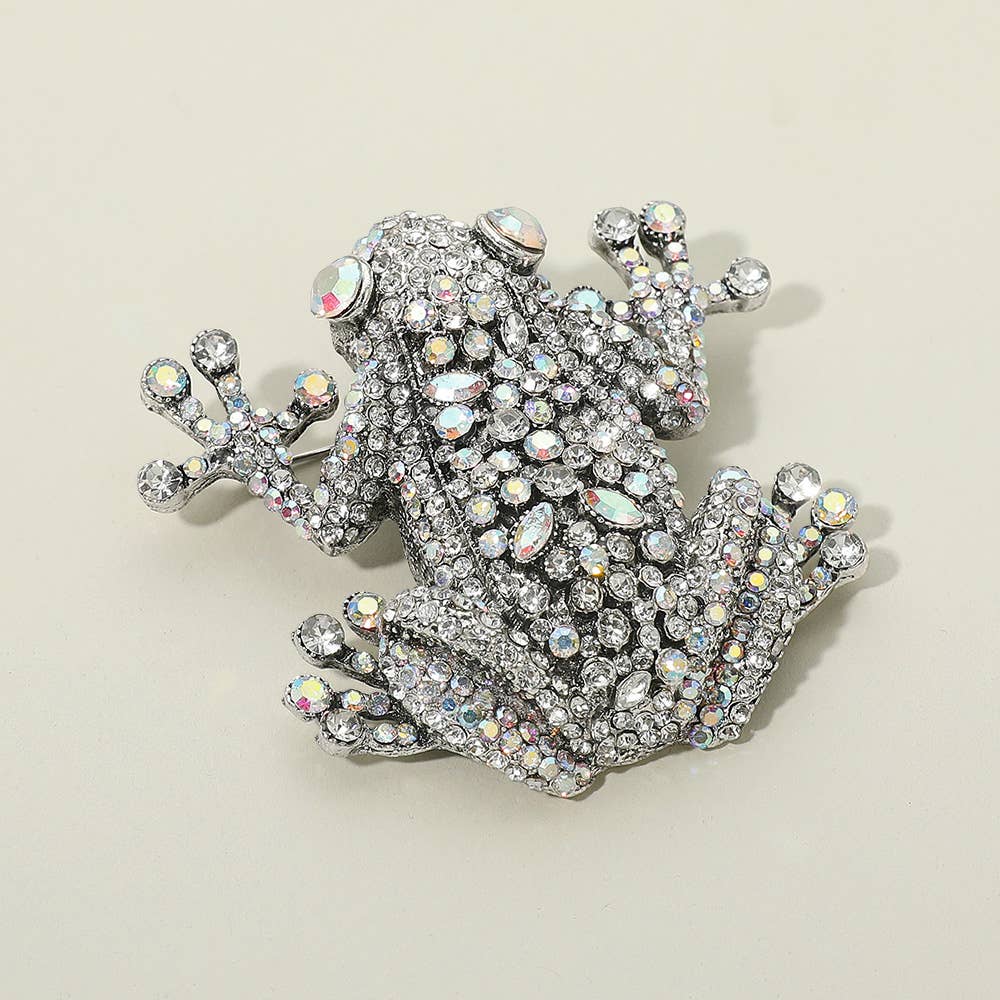 Sensibling Corp. - Wholesale Brooch - Rhinestone Embellished Frog Pin Brooch1