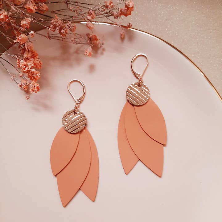 Boucles d'oreilles CELESTE Melon for wholesale by Ni une ni deux