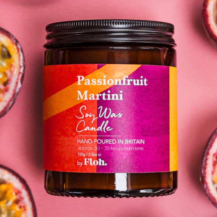 Passionfruit Martini Apothecary Candle for wholesale by Toasted Crumpet (We Pay All US Duties & Tariffs)