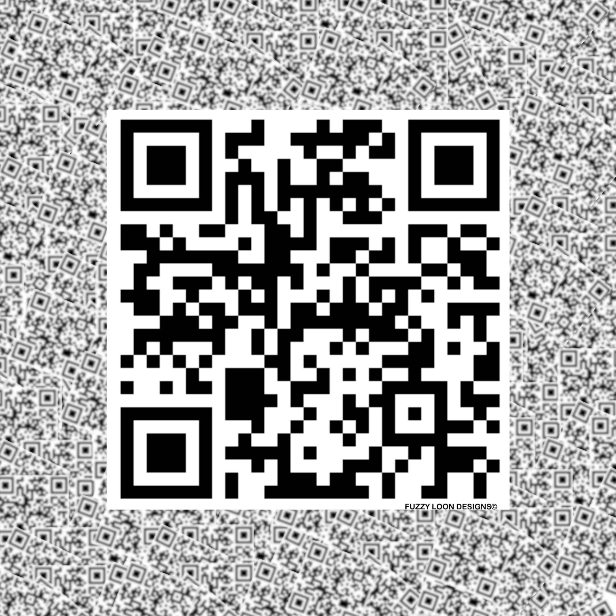 Fuzzy Loon Designs - Wholesale Sticker - QR Code Joke Sticker