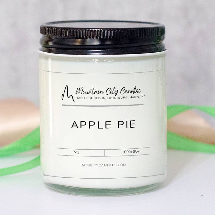 Kerzen und Melts mit Sojawachs-Duft nach Apfelkuchen für den Großhandel von Mountain City Candles