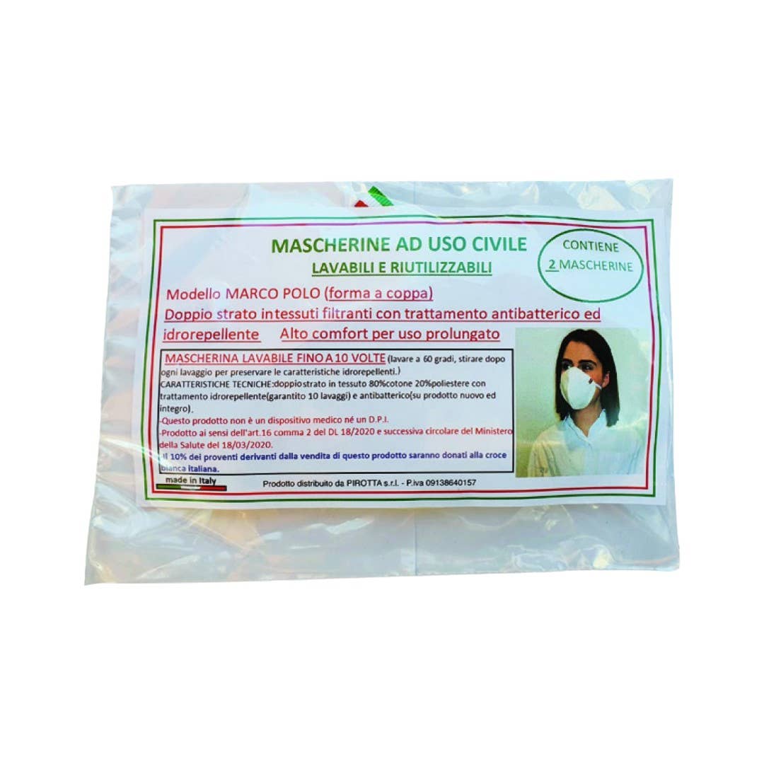 pirotta srl - Wholesale Medisch gezichtsmasker - F13 |Wasbare Maskers Tot 10 Keer Verpakking Van 2 Stuks1
