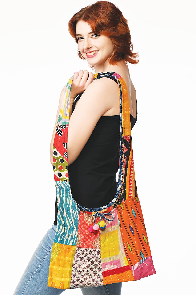 Sevya Handmade - Vente Sac à bandoulière – femme - Sac Kantha Jhola2