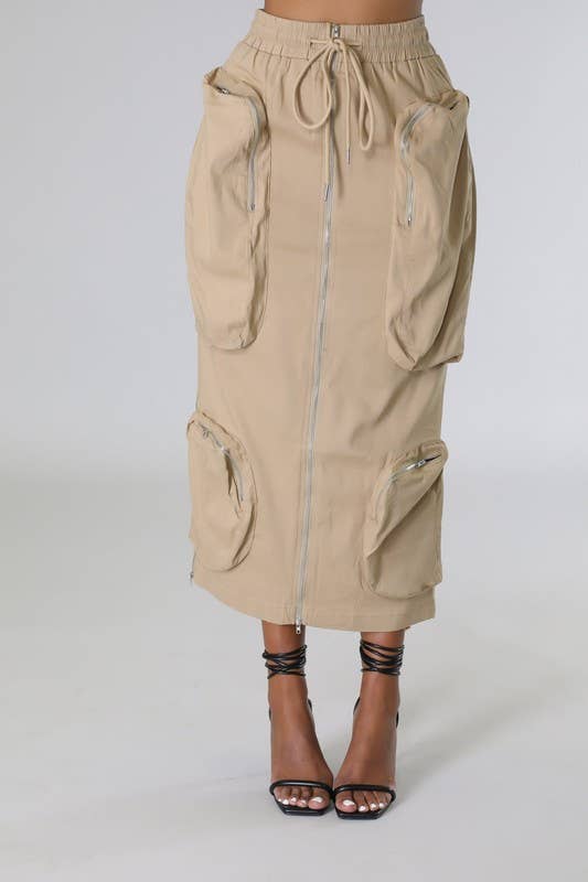 5besties inc - Wholesale Skirt - Women's - Cargo Zip Up Front Skirts4