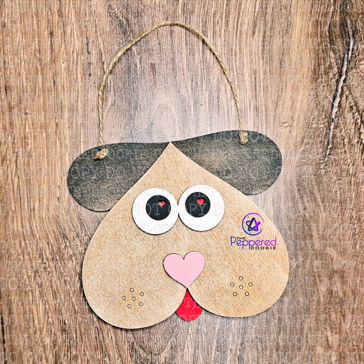 Pop-Out Kit - Puppy Love UNFINISHED for wholesale by The Peppered Cookie