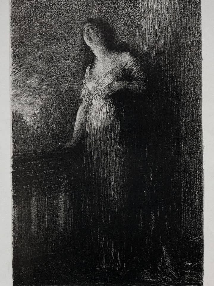 Roméo et Juliette se confiant dans la nuit par Henri Fantin-Latour - 1888 pour la vente par Flashback Shop