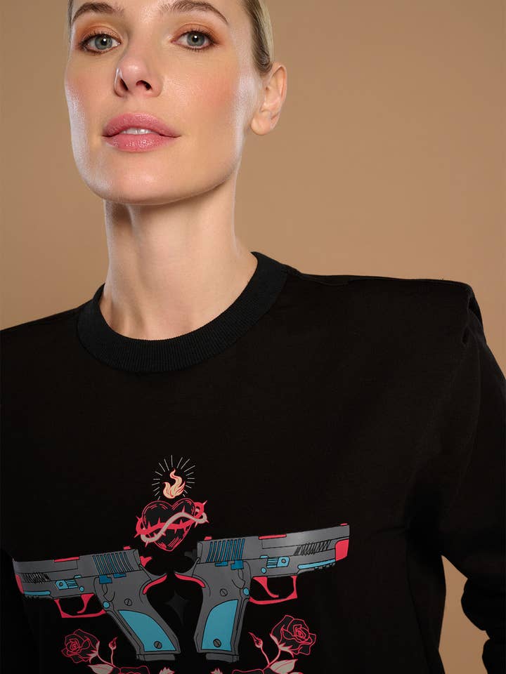 Black VALERIA SWEATSHIRT for wholesale on Faire1