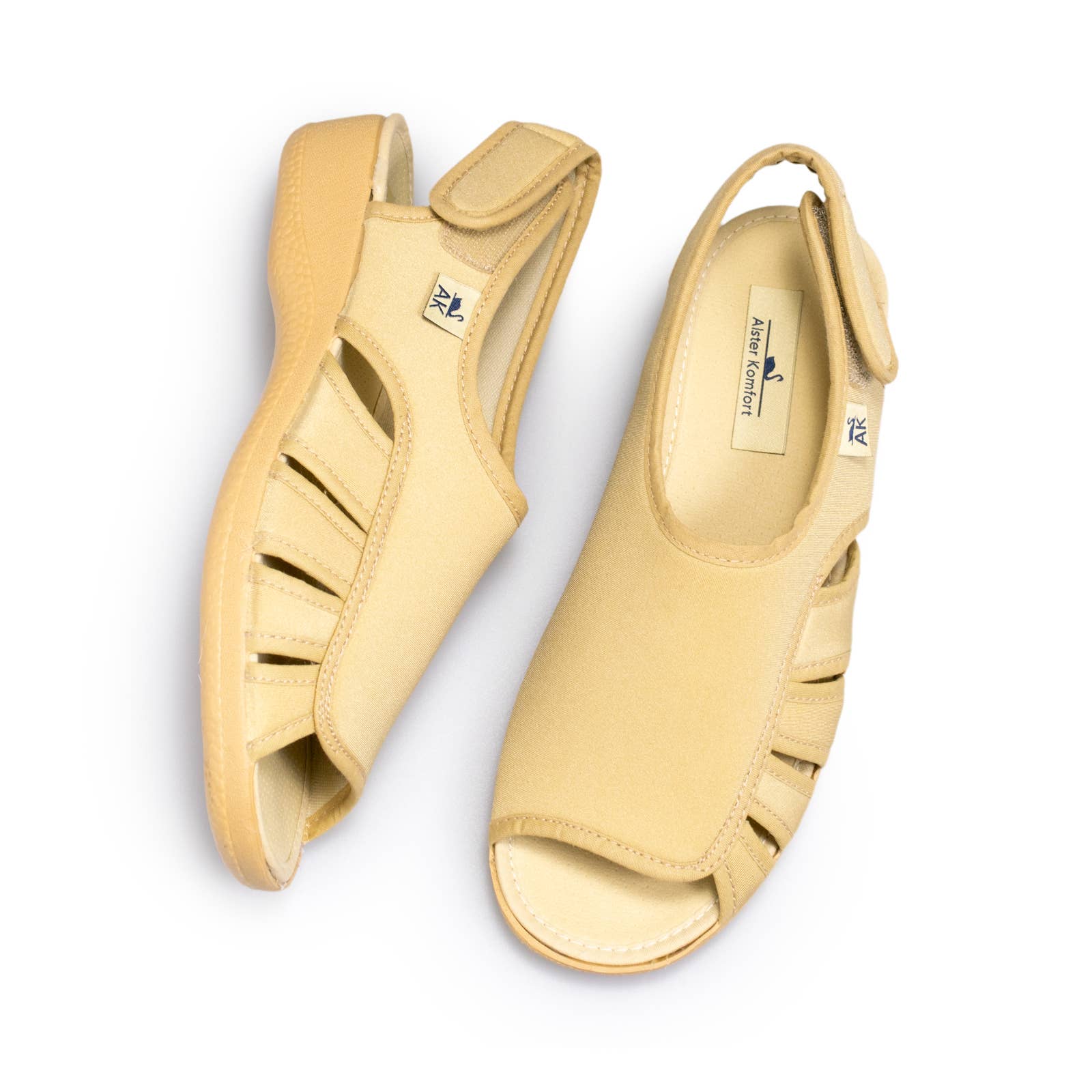 Haikon Hada (Calzame, Alster Komfort, Timoni) - Wholesale Sandals - Women's - Brisa Beig Alster Komfort – Comfort stretch sandal with vulcanized rubber sole4