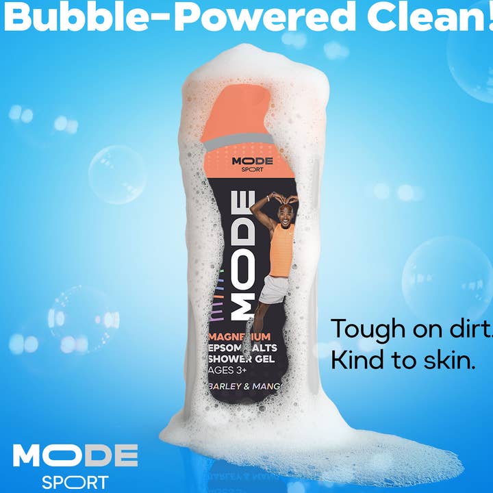 Mini MODE Epsom Salts shower gel by Sir Mo Farah for wholesale by Mode Sport by Sir Mo Farah