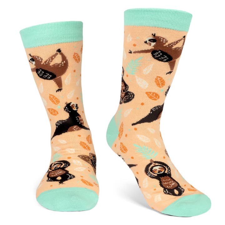 Yoga Sloth Socks for wholesale by Lavley
