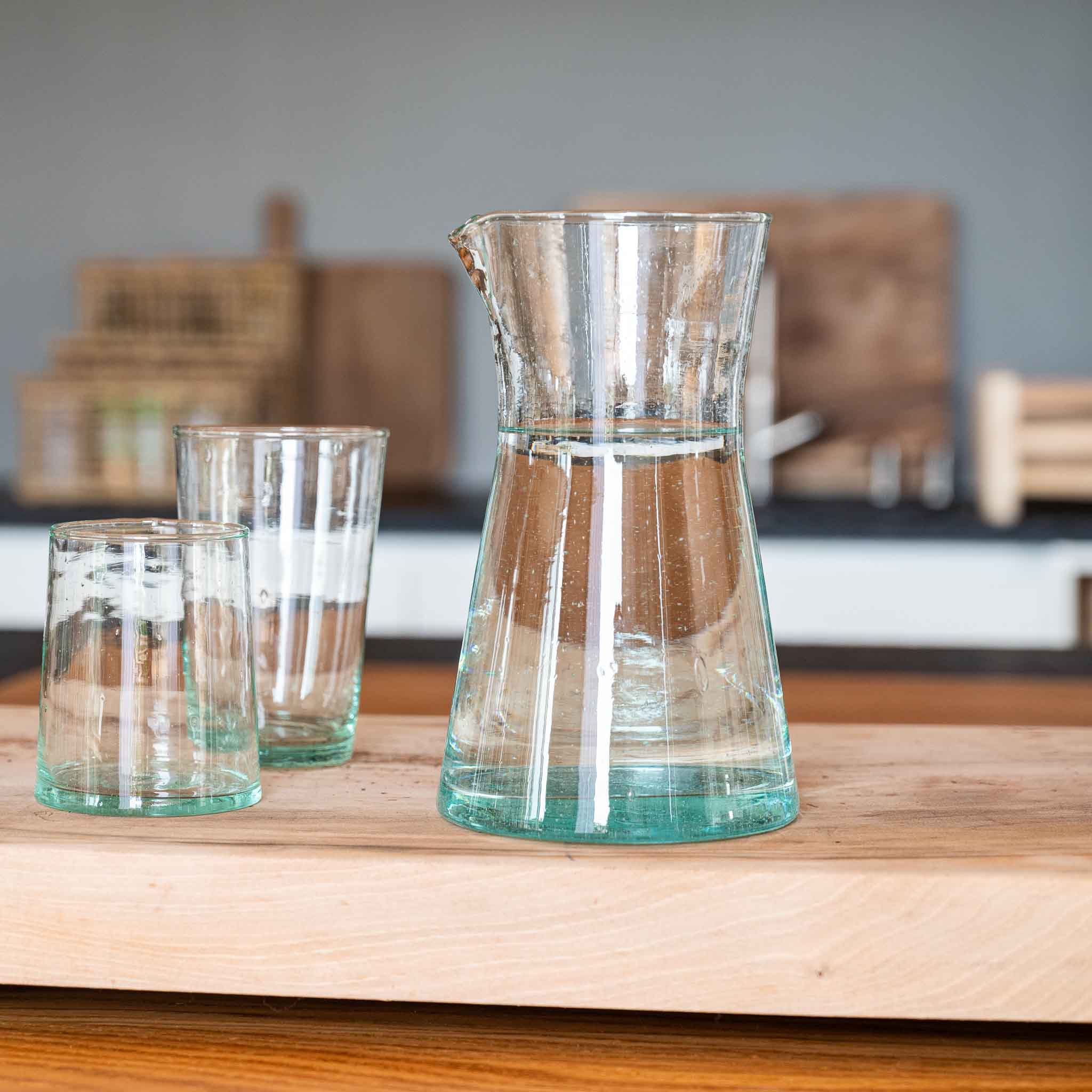COSYDAR-DECO - Wholesale Carafe - Beldi Carafe in Recycled Glass 19x11cm2