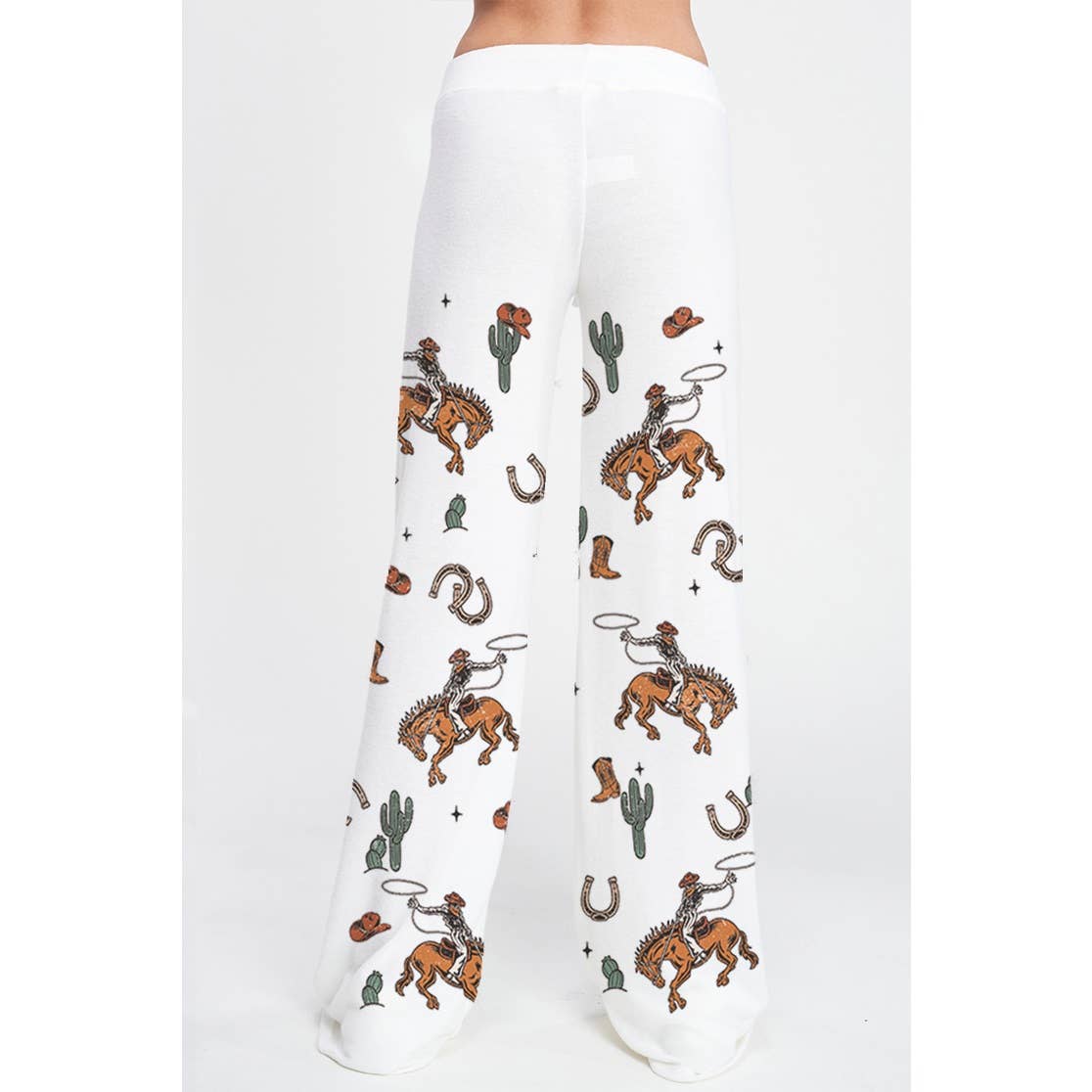 Phil Love - Wholesale Lounge Set - Women's - Cowgirl cactus print soft brushed loungewear set 8