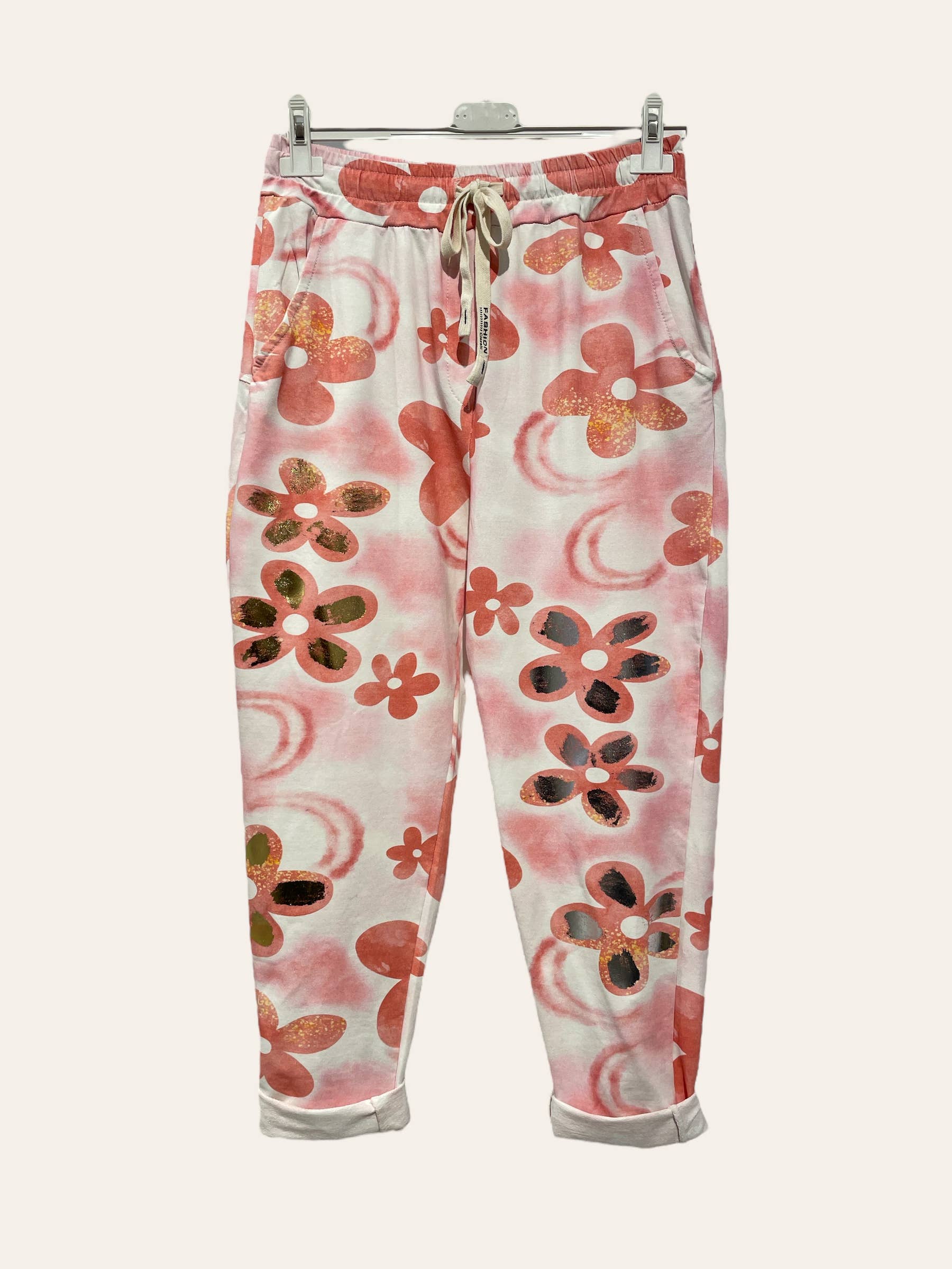 Nota bene – wholesale Byxor - Dam – Byxor med blommönster och dragsko5