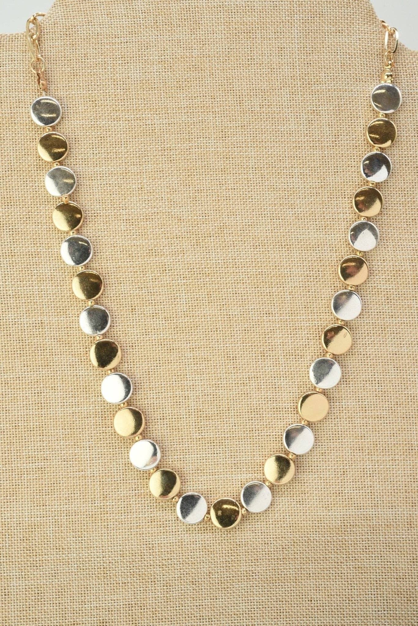 MiMi Wholesale - Wholesale Link & Chain Necklace - CN4353 18" Disc Necklace0