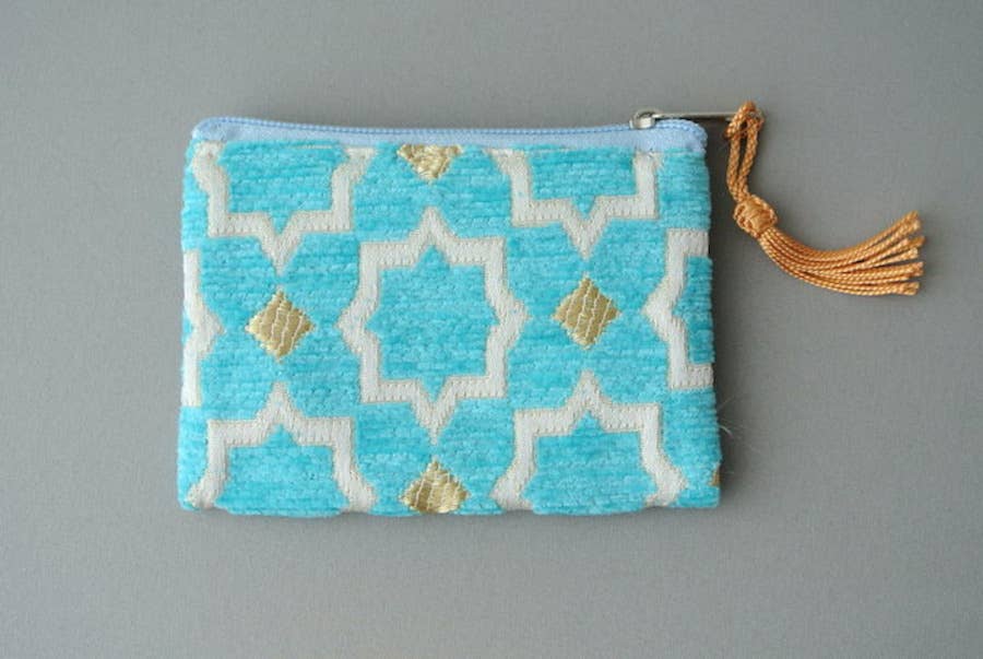 High crafty – wholesale Coin purse – Women’s – Moroccan Fabric Pouch – Mini Size  Handmade “Moubla” Upholst13